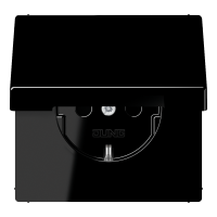 JUNG Rozete ar vāku LS1520KLSW LS1520KLSW melna LS